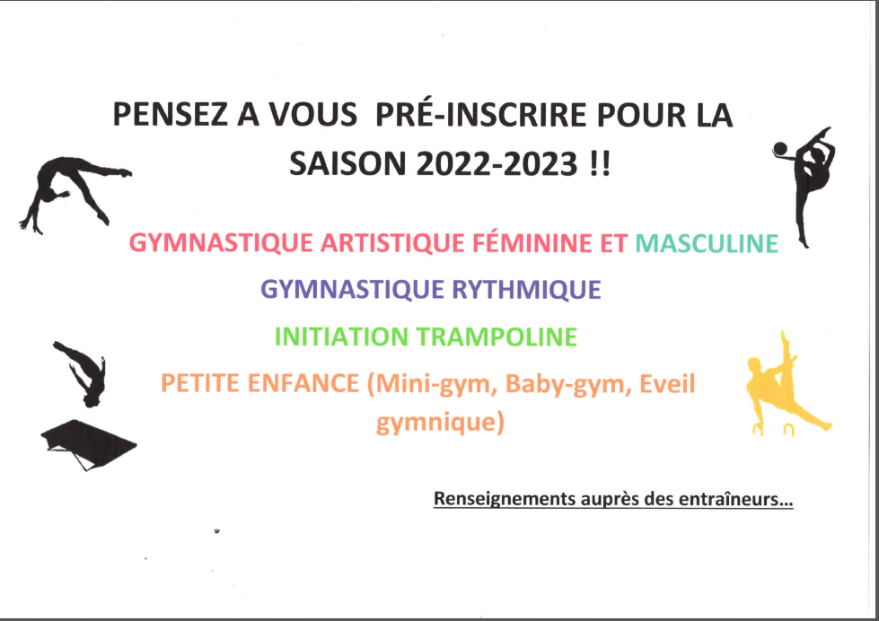 C Est Parti Pour Les Inscriptions 2023 Saint Michel Gymnastique Coutances 